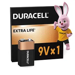 Батарейка Duracell 9V лужна 1 шт. в упаковці (5000394066267 / 81483681)