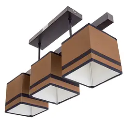 Люстра стельова Brille з абажуром E14 60W BK (BKL-622S/3)