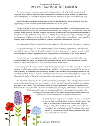 My First Book of the Garden: Montessori Activity Book