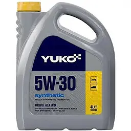 Олива моторна Yuko Synthetic 5W-30 API SN/CF 4 л (25180)