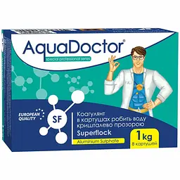 Коагулянт для басейну в картушах AquaDoctor Superflock SF, 1 кг (8 картушів) 88504