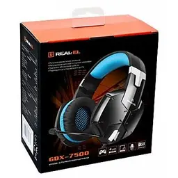 Навушники Real-El GDX-7500 Black/Blue (EL124100015) - мініатюра 9