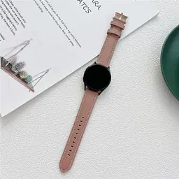 Ремінець для Samsung Galaxy Watch 3 41mm Watchbands Standart - коричнево-рожевий ширина кріплення 20мм розмір L шкіряний (WB1089274) - мініатюра 3