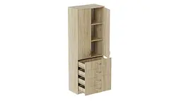 Шафа Анжело Ferrum-decor на 3 полиць з 2 дверима та 4 ящики 1900x700x380 ДСП Дуб Сонома 16 мм (FRD-105028)