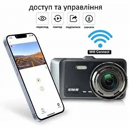 Автомобільний відеореєстратор X-19 Pro Wi-Fi 2K (2 камери) - мініатюра 3