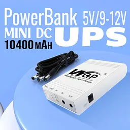 Powerbank UPS для роутера ДБЖ MINI DC 10400mah, 5v - 9v 12v - 32.56Wh УПС Джерело безперебійного живлення безперебійник WGP 103A-5912 - мініатюра 2