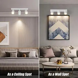 Стельовий прожектор Klighten 3 Spots GU10  Білий Регульований обертовий сучасний металевий стельовий світильник - мініатюра 7