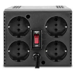 Стабилизатор напряжения Powercom TCA-3000 Black, 3000VA, 1500W, входное напряжение 220V+/-20%, 1 розетка (Schuk 1500 Вт (TCA-3K0A-6GG-2261) - миниатюра 3