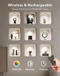 Переносний RGB LED світильник Vloee з дистанційним керуванням і магнітом - мініатюра 4