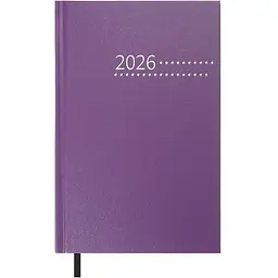 Щоденник датований Buromax Zest 2026 A5 бумвініл фіолетовий (BM.21167-07)