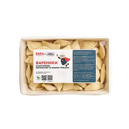 Вареники ТМ БАБА PEREDALA с картофелем, лисичками и белыми грибами