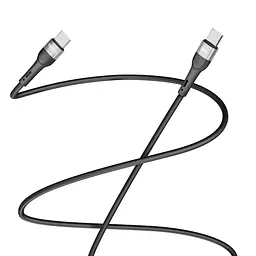 Кабель для заряджання та обміну даними Yoki YK-EX11 EXTRA Series Type-C to Type-C 60W 3A/20V 1.2 m Black - мініатюра 3