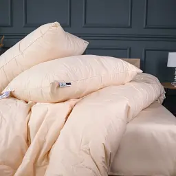 Літній постільний комплект MirSon Line Satin Light Pro Creamy Вовна King Size (2200010980226) - мініатюра 4