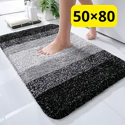 Килимок для ванної / туалету з ніжним плюшем та протиковзною основою 50×80 см KT7001602