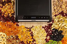 Сушарка для продуктів Gorenje 580 Вт піддонів 6 x 1.5 см дисплей пластик+метал чорний - мініатюра 7