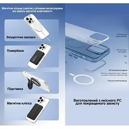 Чохол Vokamo MagSafe для iPhone 15 Pro Max Transparent (NVK010857) - мініатюра 7