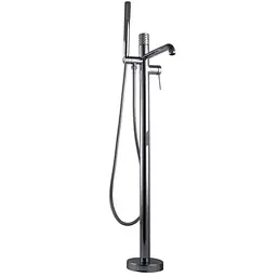Змішувач для ванни TOPAZ LOFT TLF 32113R-H39-C підлоговий хромований для ретро хай-тек стилю з картриджем D35 - мініатюра 6