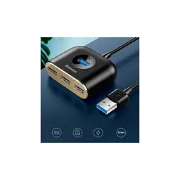 Концентратор Baseus USB 3.0 to 1xUSB 3.0 + 3xUSB 2.0 1.0m (CAHUB-AY01) - мініатюра 6