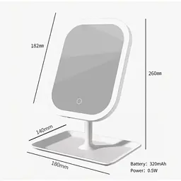 Настільне дзеркало для макіяжу KAR192 з LED-підсвіткою біле - мініатюра 5