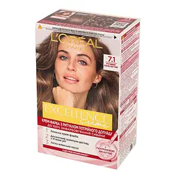 Крем-фарба для волосся L'Oreal Paris Excellence Crème 7.1 русявий попелистий 192 мл - мініатюра 4