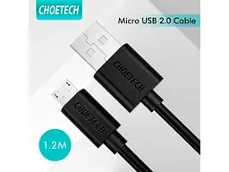Кабель Choetech USB 2.0 to Micro USB 1.2m Black (AB003) - мініатюра 5