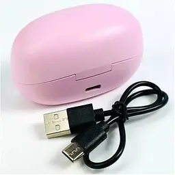 Бездротові навушники Hoco EW57 Auspicious clip-on TWS стерео гарнітура в кейсі рожева 6942007610049 - мініатюра 4