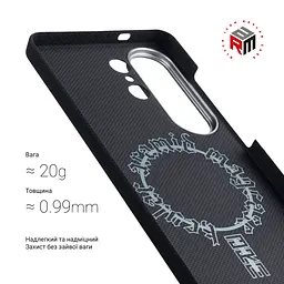 Чехол ArmorStandart BlackIcon Aramid Plain MagCase для Samsung S25 Ultra Black (ARM90163) - мініатюра 3