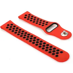 Ремінець Becover Vents Style для Xiaomi iMi KW66/Mi Watch Color/Watch S1 Active/Haylou LS01/LS05 Red-Black (705808) - мініатюра 2
