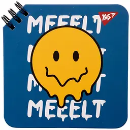 Блокнот Yes Melt smile 11х11 см на cпіралі 80 аркушів клітинка (151815)