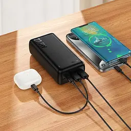 Зовнішній акумулятор Hoco J159B Essence 30000mAh 22.5W Black (673594) [166257] - мініатюра 7