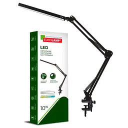 Настільна лампа Eurolamp LED 10W 400Lm 2800-6500K (black) на струбцине (LED-TLS-10W(black))