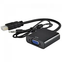 Конвертер відеосигналу HDMI to VGA + аудіо Чорний