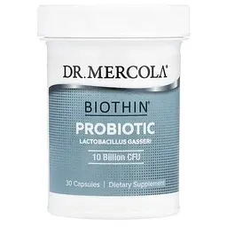 Біотиновий пробіотик Dr. Mercola Biothin Probiotic Lactobacillus Gasseri 250 мг (10 млрд КУО) 30 капсул