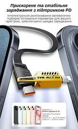Кабель XON SmartCable Type-C/Type-A - Type-C/Lightning PD 60W 2м MultiLink (SC7ACL6W2B 3329) Чорний - мініатюра 6