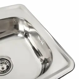 Кухонна мийка з нержавіючої сталі Platinum поліровка 3838 (0,6/160 мм), Polish - мініатюра 4
