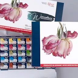 Набір акварельних фарб BOTANICAL металевий пенал Індіго 35кол. х 2.5 мл кювета Rosa Gallery - мініатюра 7