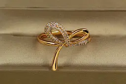 Кільце Xuping Jewelry зав'язка бантик р 20 золотисте - мініатюра 2