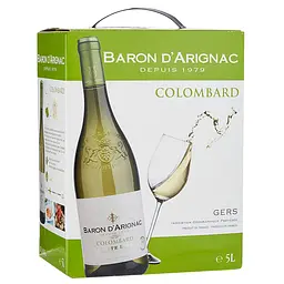 Уцінка. Вино Baron d'Arignac Colombard біле сухе 11% 5л (27289) - мініатюра 1