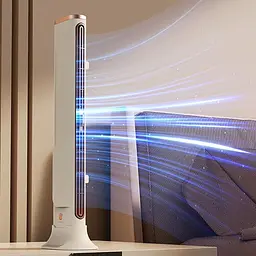Настільний вентилятор F3 Tower Fan 3 speeds with battery 1200 mAh Biege - мініатюра 8