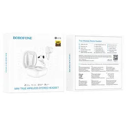 Bluetooth Стерео Гарнітура Borofone BW18 Білий - мініатюра 5