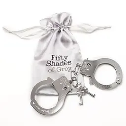 Металлические наручники для страстного секса Fifty Shades of Grey You. Are. Mine., 26.7 см