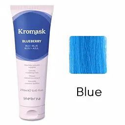 Тонувальна маска для волосся Inebrya Kromask Blue блакитна 250 мл - мініатюра 2