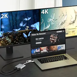USB-Хаб j5create JCA365-N USB-C/A на 2xHDMI (JCA365-N) - мініатюра 3