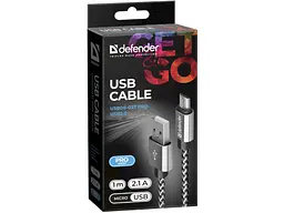 Кабель Defender USB08-03T PRO White 1м (87803) - мініатюра 2