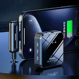 Бездротова мікрофонна система REMAX K11 (Lightning) Black - мініатюра 4
