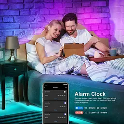 Світлодіодна стрічка Mexllex Led Strip Light 15M, Bluetooth APP і пульт дистанційного керування, Music Sync Changing Color RGB SMD - мініатюра 3
