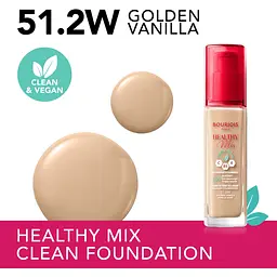 Тональна основа Bourjois Healthy Mix Clean & Vegan відтінок 51.2W (Golden Vanilla) 30 мл - мініатюра 3