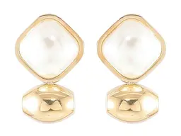 Сережки Xuping TTM Stainless Steel 14K пусети "Фігурні з перлинними вставками" (253948)
