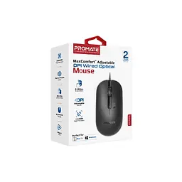 Мишка Promate CM-2400 USB Black (cm-2400.black) - мініатюра 7