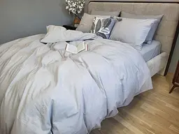 Комплект постільної білизни з вареної бавовни світло-блакитний Sky Blue, Washed Cotton